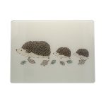Hedgehog Glass Worktop Saver Brown