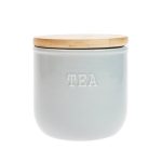 Embossed Grey Tea Canister Grey
