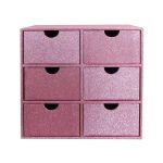 Pink Glitter Trinket Drawers Pink