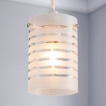 Grayson Easy Fit Stripe Glass Pendant Clear