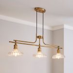 Colt 3 Bar Diner Light Fitting Gold