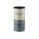 Monochrome Stacking Cookie and Biscuit Canister Cream
