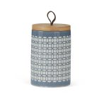 Geometric Dark Grey Kitchen Canister Grey