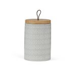 Geometric Taupe Kitchen Canister Taupe