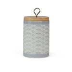 Geometric Light Grey Kitchen Canister Grey
