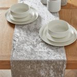 Crushed Velour Gold Table Runner Gold