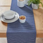 Braxton Navy Stripe Table Runner Navy
