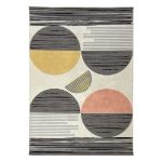 Contemporary Shimmer Geo Rug Grey