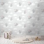 Disney Dumbo Wallpaper Grey