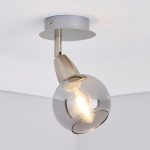 Tia Single Nickel Spot Light Fitting Nickel