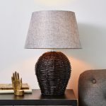 Lari Split Weave Brown Table Lamp Brown