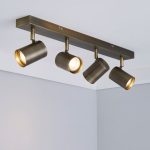 Newark 4 Bar Bronze Ceiling Light Bronze