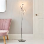 Kelly Bubble Glass 3 Light Chrome Floor Lamp Chrome
