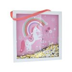 Unicorn Sequin Frame Pink
