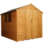6ft x 8ft Winchester Wooden Shiplap Apex Shed Natural