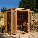 7ft x 7ft Winchester Wooden Corner Summerhouse Natural