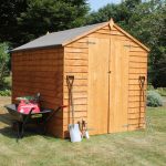 6ft x 8ft Winchester Wooden Overlap Apex Shed Natural