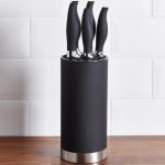 Dunelm Soft Grip Knife Block Black