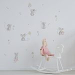 Daisy Mouse Wall Stickers MultiColoured