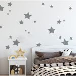 Grey Stars Wall Stickers Grey