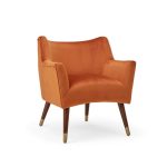 Brody Velvet Chair – Orange Orange