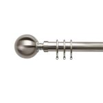 Ashton Fixed Satin Silver Curtain Pole Dia. 35mm Satin Silver