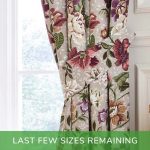 Maddie Floral Plum Tiebacks Plum Purple