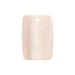 T&G Rectangular Beech Wood Board with Heart Detailing Brown