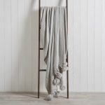Faux Mohair Pom Pom Throw Grey