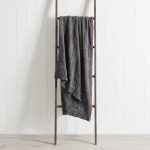 Geo Knit 130cm x 180cm Throw Charcoal