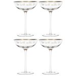 Ava & I Set of 4 Champagne Saucers Clear