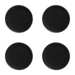 Maxwell & Williams Set Of 4 Caviar 25cm High Rim Black Plates Black