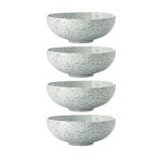 Maxwell & Williams Caviar Speckle Set Of 4 19cm Coupe Bowls Grey