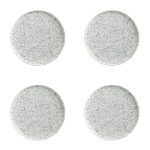 Maxwell & Williams Caviar Speckle Set Of 4 24cm High Rim Plates Grey