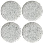 Maxwell & Williams Caviar Speckle Set Of 4 27cm High Rim Plates Grey