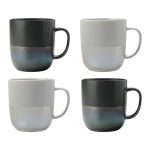 Maxwell & Williams Lune Lustre Set Of 4 Mugs Grey