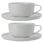 Maxwell & Williams Cashmere Set Of 2 300ml Cup and Saucers White