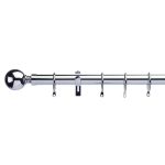 Ashton Extendable Satin Steel Curtain Pole Dia. 16/19mm Satin Steel (Silver)