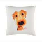 Shirley MacArthur Mutley Dog Cushion Orange