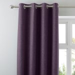 Jennings Aubergine Thermal Eyelet Curtains Aubergine (Purple)