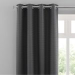 Larson Grey Jacquard Eyelet Curtains Grey