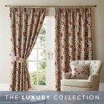 Betsy Natural Chenille Jacquard Pencil Pleat Curtains Natural