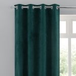 Margot Jade Matt Velour Eyelet Curtains Jade (Green)