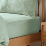 Teddy Bear Duck Egg Fitted Sheet Duck Egg (Blue)