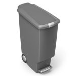 simplehuman 40 Litre Slim Grey Recycle Bin Grey