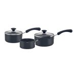 Prestige Diamond 3 Piece Pan Set Black