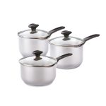 Prestige Strain Away 3 Piece Pan Set Silver