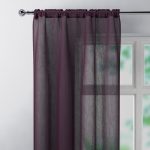 Crushed Aubergine Slot Top Single Voile Panel Aubergine (Purple)