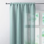 Crushed Duck Egg Slot Top Single Voile Panel Duck Egg (Blue)