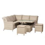 Seychelles Corner Dining Set with Height Adjustable Table Cream